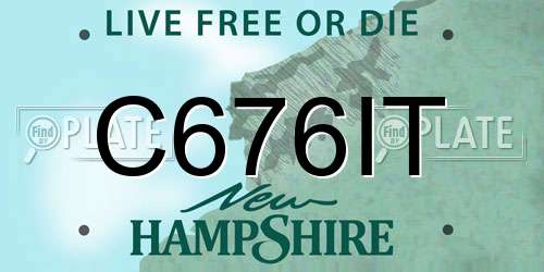 C676IT New Hampshire License Plate