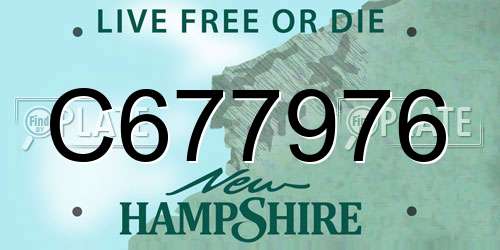 C677976 New Hampshire License Plate