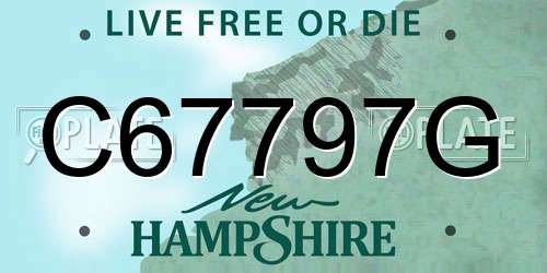 C67797G New Hampshire License Plate