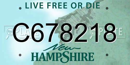 C678218 New Hampshire License Plate