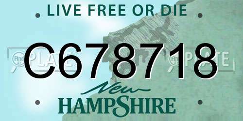 C678718 New Hampshire License Plate