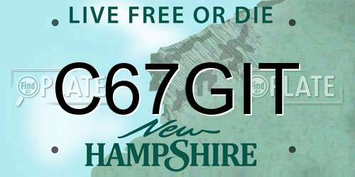 C67GIT New Hampshire License Plate
