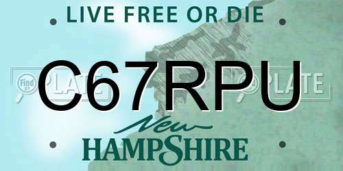 C67RPU New Hampshire License Plate