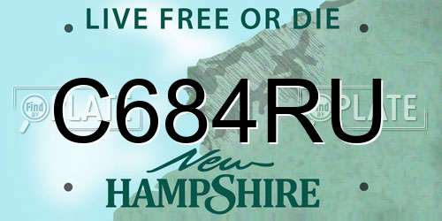 C684RU New Hampshire License Plate