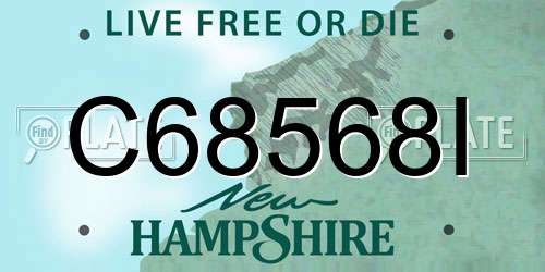 C68568I New Hampshire License Plate