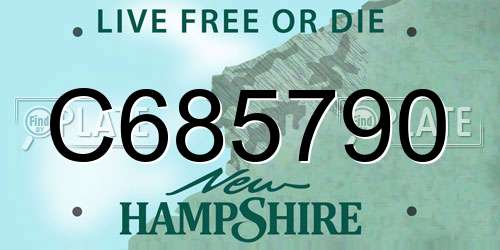 C685790 New Hampshire License Plate