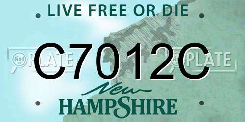 C7012C New Hampshire License Plate