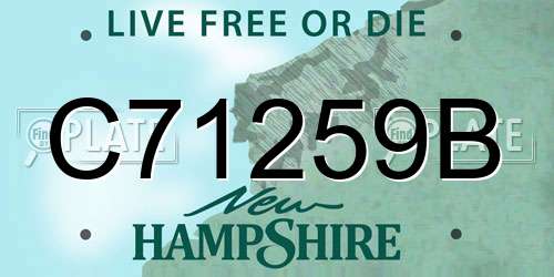 C71259B New Hampshire License Plate