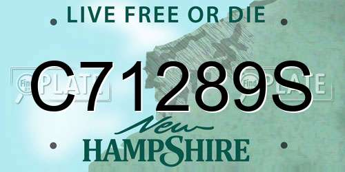 C71289S New Hampshire License Plate