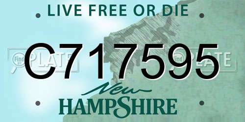 C717595 New Hampshire License Plate