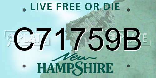 C71759B New Hampshire License Plate