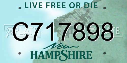 C717898 New Hampshire License Plate