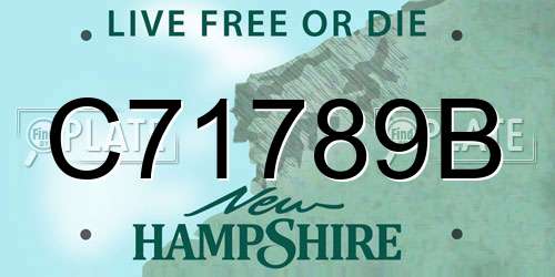 C71789B New Hampshire License Plate