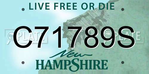 C71789S New Hampshire License Plate