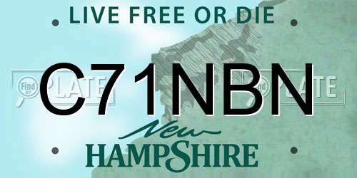 C71NBN New Hampshire License Plate