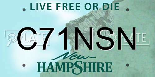 C71NSN New Hampshire License Plate