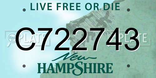 C722743 New Hampshire License Plate