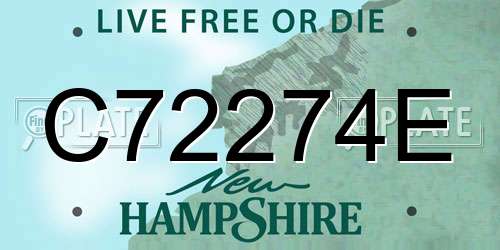 C72274E New Hampshire License Plate
