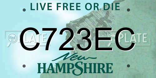 C723EC New Hampshire License Plate