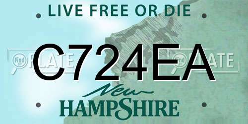 C724EA New Hampshire License Plate