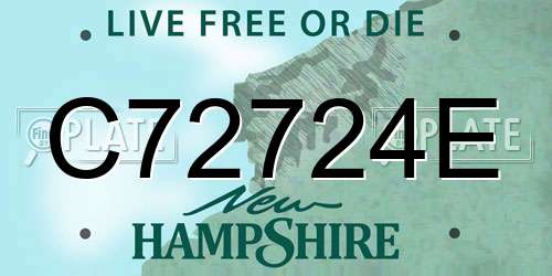 C72724E New Hampshire License Plate