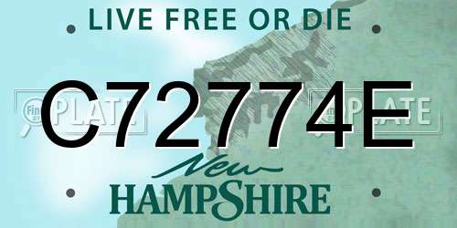 C72774E New Hampshire License Plate