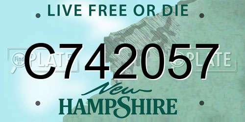 C742057 New Hampshire License Plate