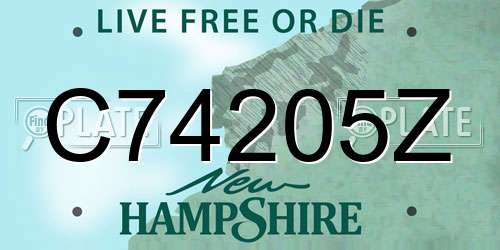 C74205Z New Hampshire License Plate