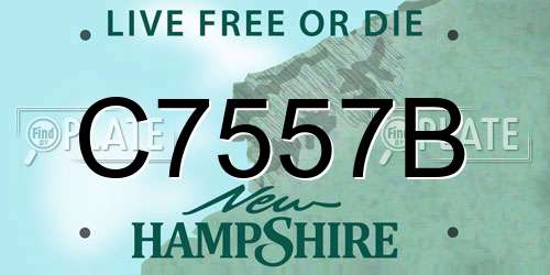 C7557B New Hampshire License Plate