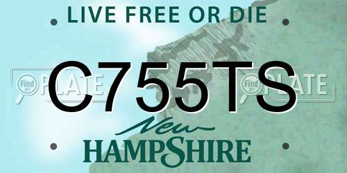 C755TS New Hampshire License Plate