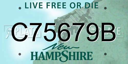 C75679B New Hampshire License Plate