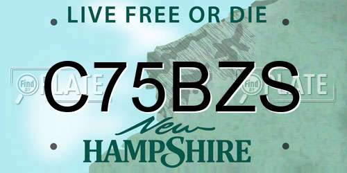 C75BZS New Hampshire License Plate
