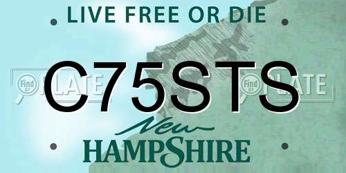 C75STS New Hampshire License Plate