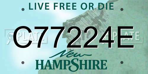 C77224E New Hampshire License Plate