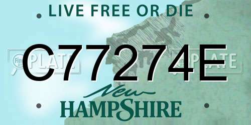 C77274E New Hampshire License Plate