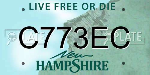 C773EC New Hampshire License Plate