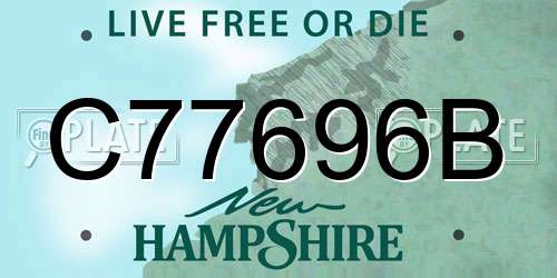 C77696B New Hampshire License Plate