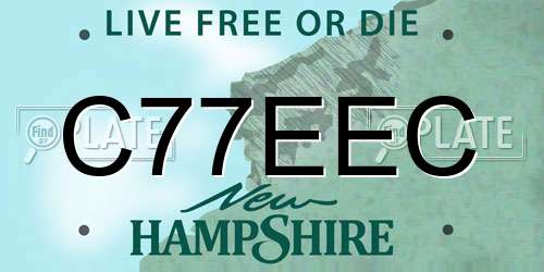 C77EEC New Hampshire License Plate