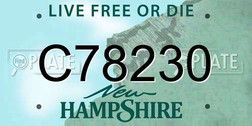 C78230 New Hampshire License Plate
