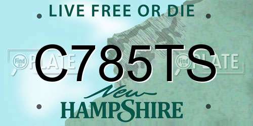 C785TS New Hampshire License Plate