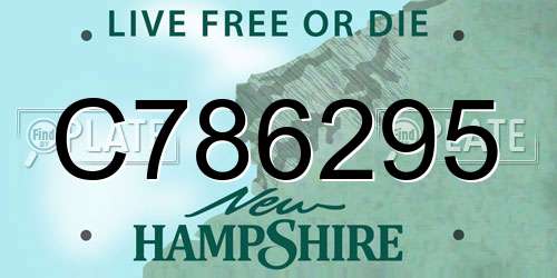 C786295 New Hampshire License Plate