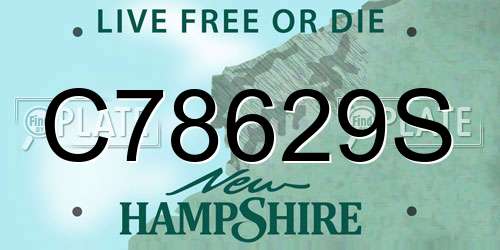 C78629S New Hampshire License Plate