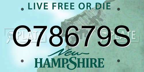 C78679S New Hampshire License Plate