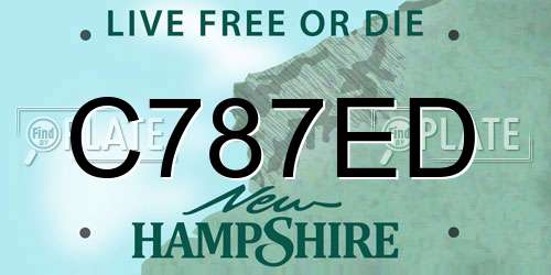C787ED New Hampshire License Plate