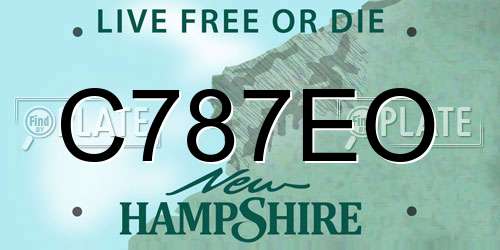 C787EO New Hampshire License Plate