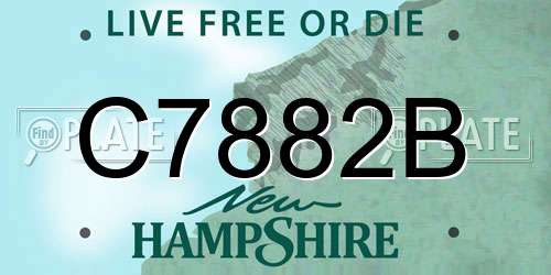 C7882B New Hampshire License Plate