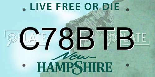 C78BTB New Hampshire License Plate