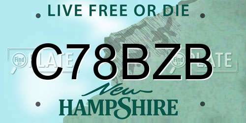 C78BZB New Hampshire License Plate