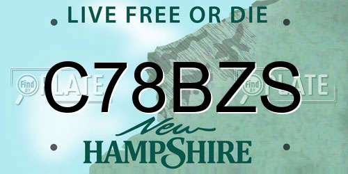 C78BZS New Hampshire License Plate