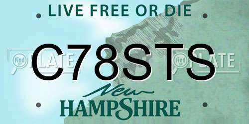 C78STS New Hampshire License Plate